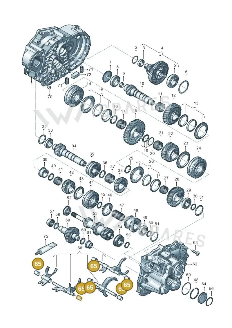 0A5301374 — Audi Q3 quattro (2018-2019) diagram 813300552, position 65