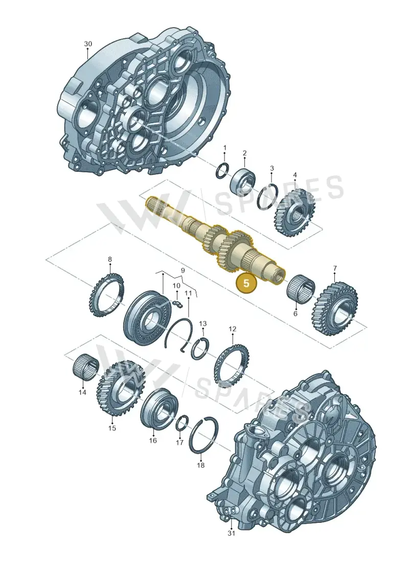 0A5311103A — Audi Q3 2.0 TDI (2014-2019) diagram 863311250, position 5
