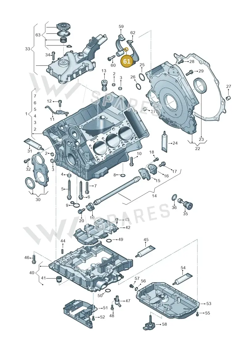 0AD341139A — Audi Q7 qu. 3.0 TDI (2009-2015) diagram 675103330, position 61