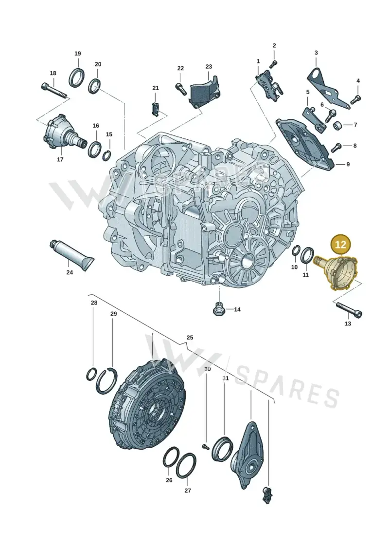0AM409343 — Audi A3 Sportback (2019-2021) diagram 596300151, position 12