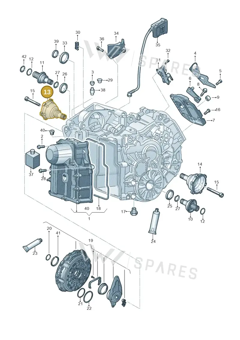 0AM409344D — Audi A3 Sportback (2016-2020) diagram 592321500, position 13