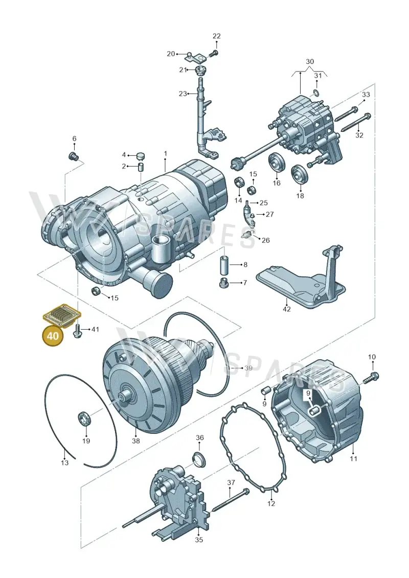 0AW301173A — Audi A5 Sportback (2011-2017) diagram 620321600, position 40