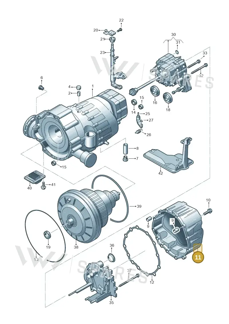 0AW301212A — Audi A5 Sportback (2011-2017) diagram 620321600, position 11
