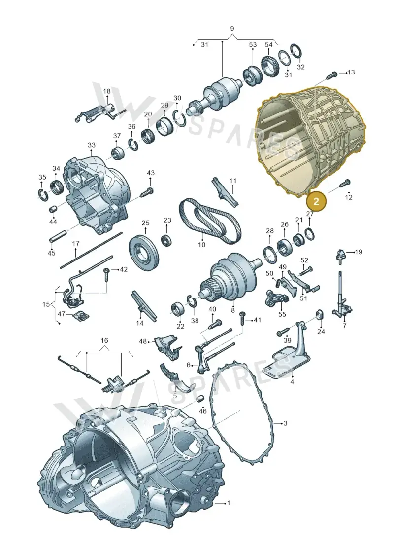 0AW301383K — Audi A5 Sportback (2011-2017) diagram 636331100, position 2