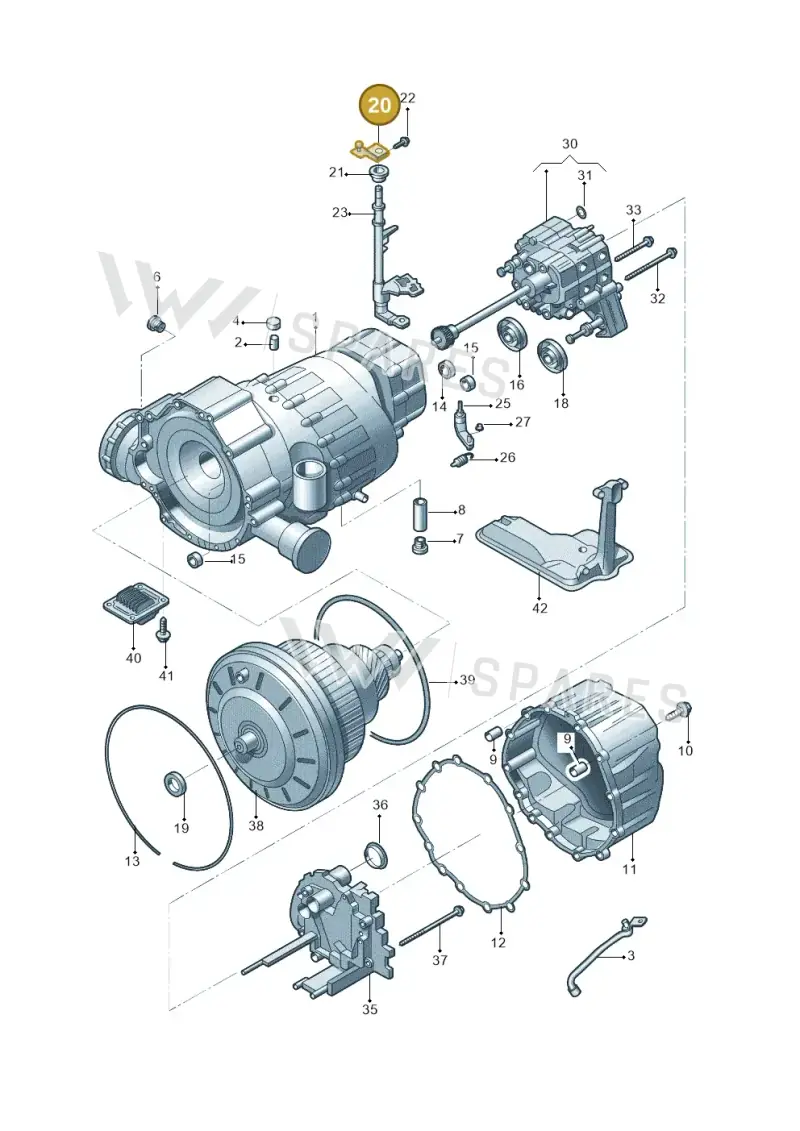 0AW321171B — Audi A4L 2.0 (2008-2012) diagram 669321060, position 20