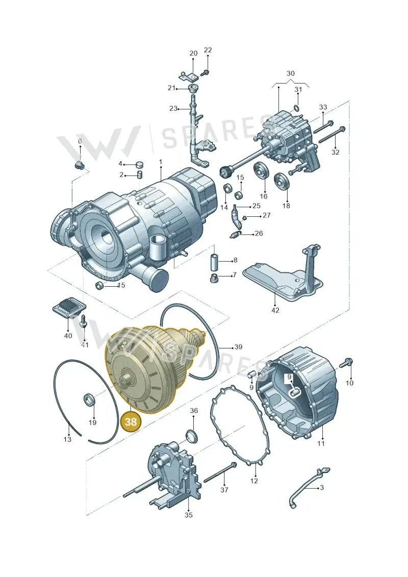 0AW323911B — Audi A4L 2.0 (2008-2012) diagram 669321060, position 38