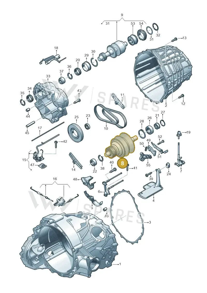 0AW331101P — Audi A5 Sportback (2011-2017) diagram 636331100, position 8