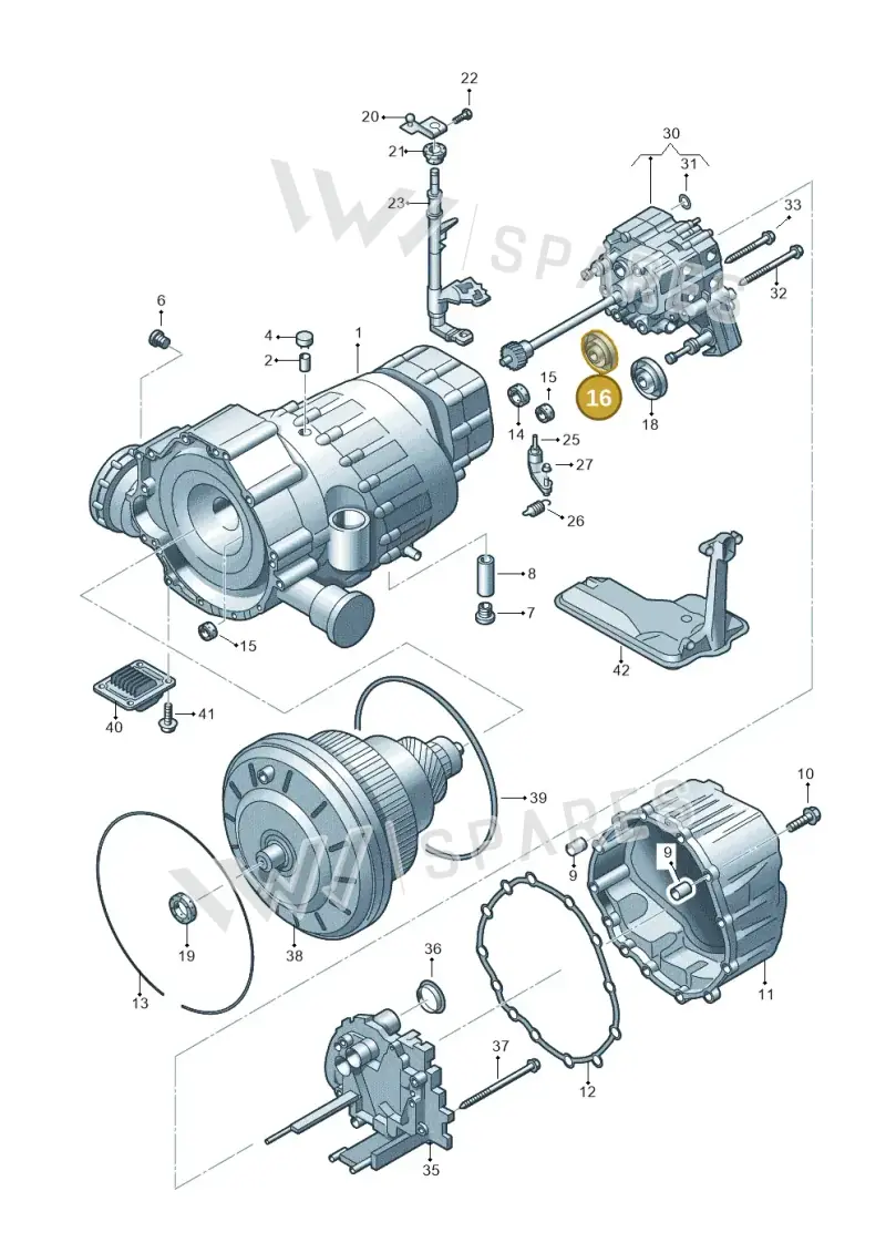 0AW331291B — Audi A5 Sportback (2011-2017) diagram 620321600, position 16