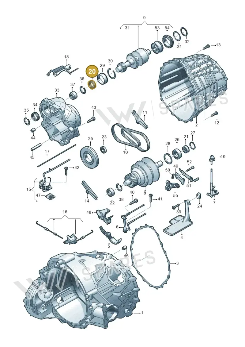 0AW331411A — Audi A5 Sportback (2011-2017) diagram 636331100, position 20