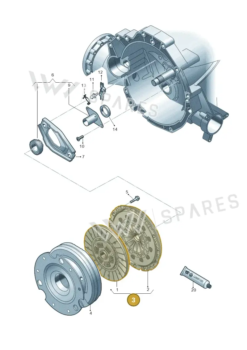 0B1141015D — Audi Q5 qu. 2.0 TDI (2012-2017) diagram 751141400, position 3