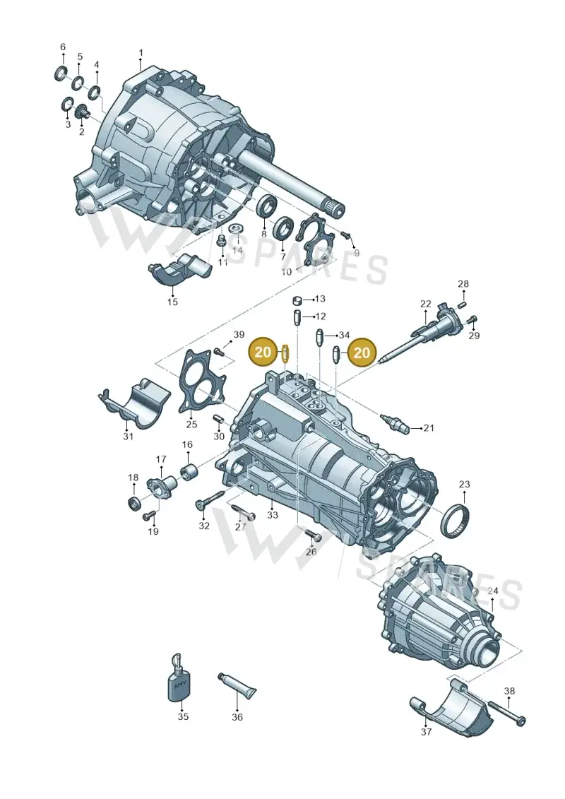 0B1301242A — Audi A5 Sportback (2011-2017) diagram 636301750, position 20