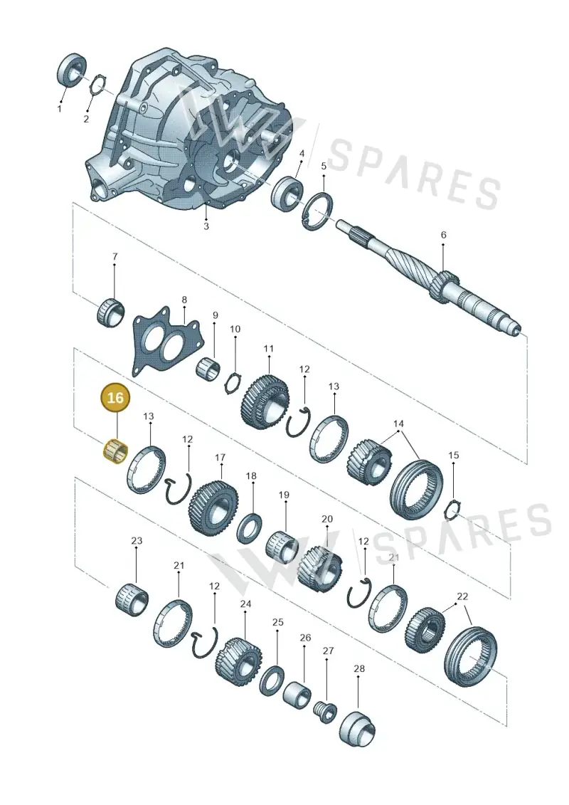 0B1311115C — Audi Q5 qu. 2.0 TDI (2012-2017) diagram 647311550, position 16