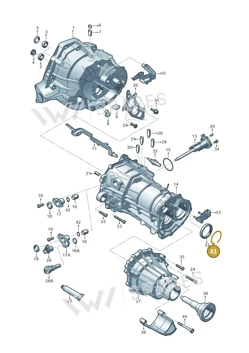 0B1311127 — Audi A4 Av. Allroad (2008-2016) diagram 647301760, position 41