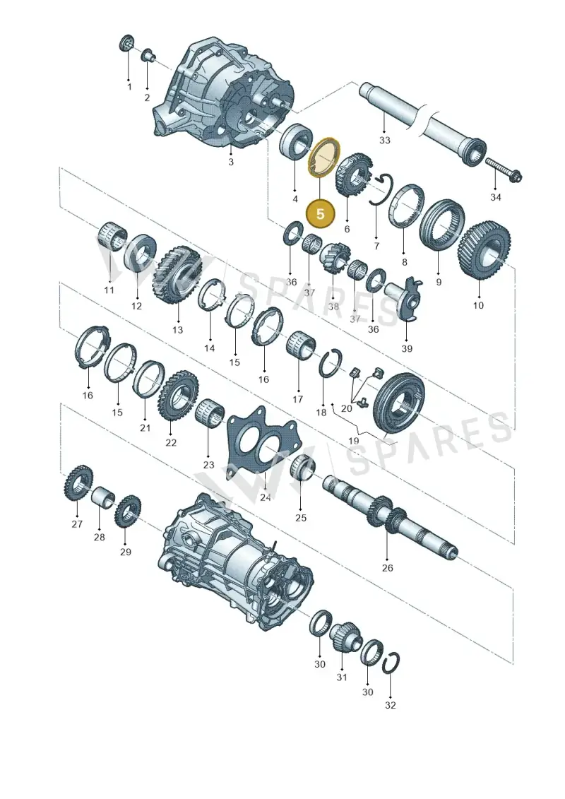0B1311187B — Audi Q5 qu. 2.0 TDI (2012-2017) diagram 636311350, position 5