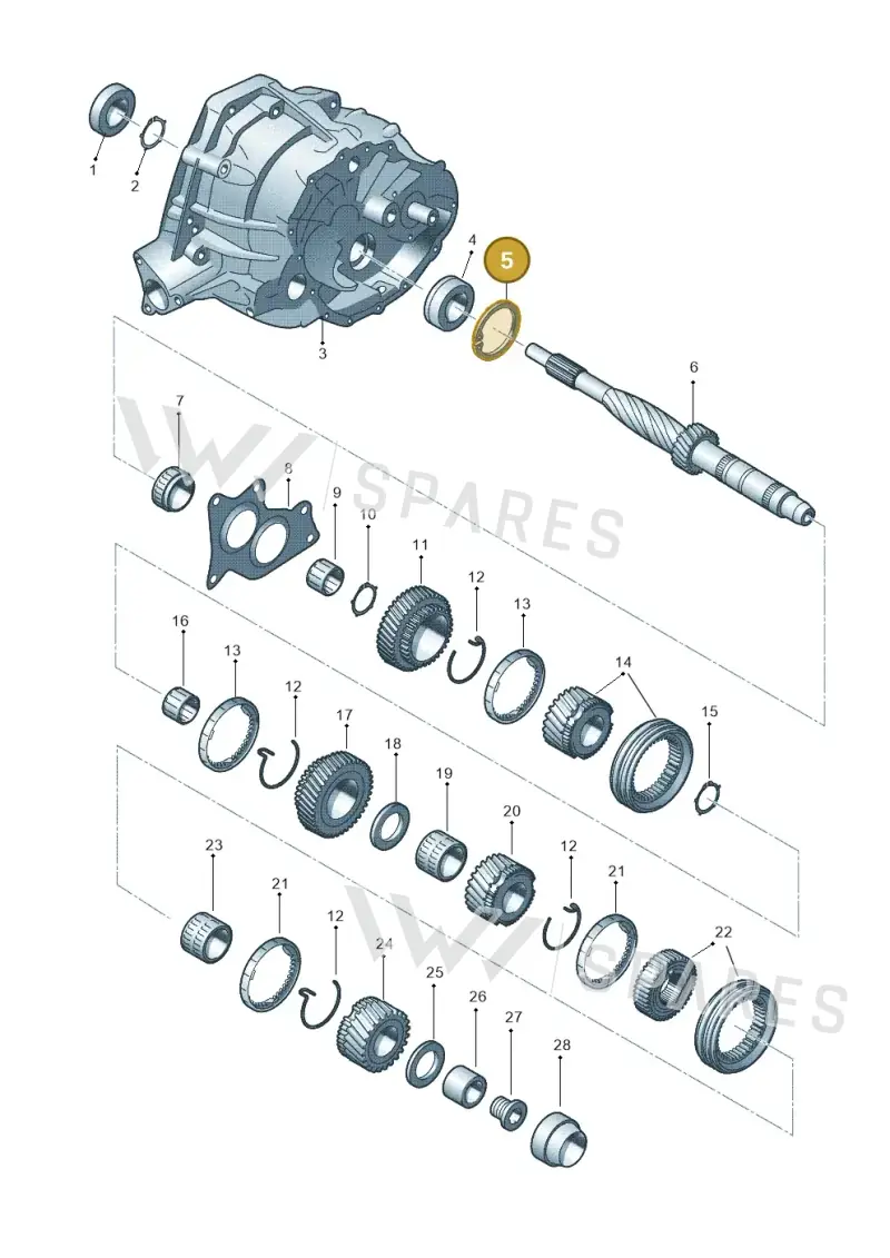 0B1311187C — Audi Q5 qu. 2.0 TDI (2012-2017) diagram 647311550, position 5