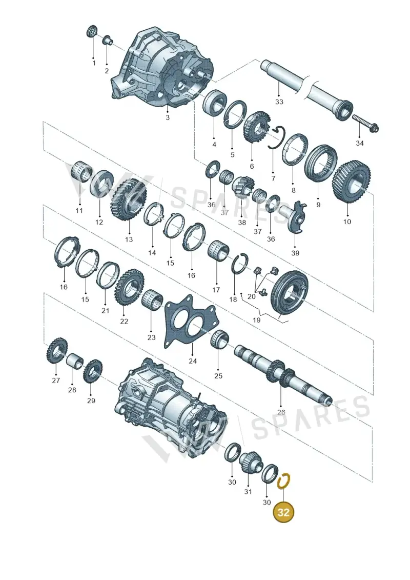 0B1311321D — Audi Q5 qu. 2.0 TDI (2012-2017) diagram 636311350, position 32