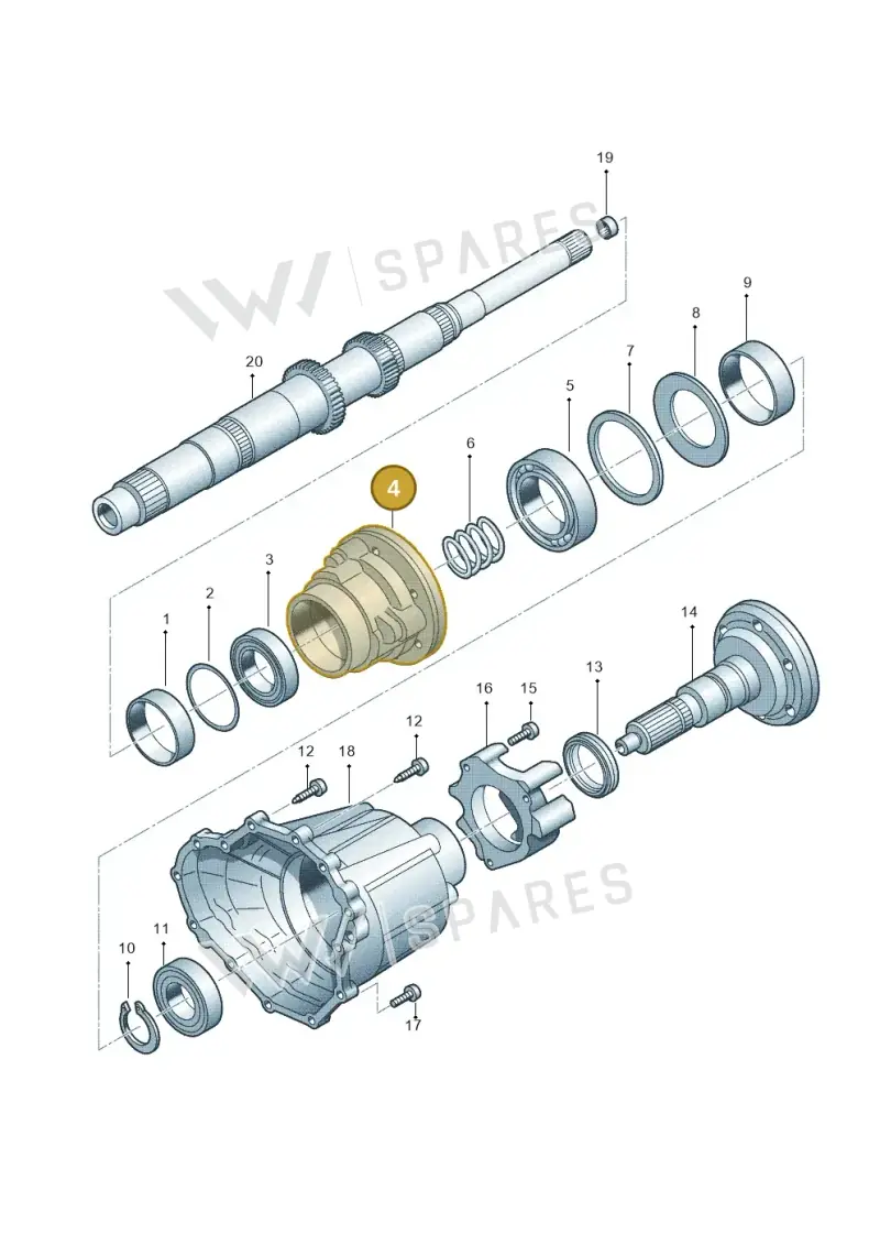0B2409755H — Audi Q5 qu. 2.0 (2009-2018) diagram 647409800, position 4