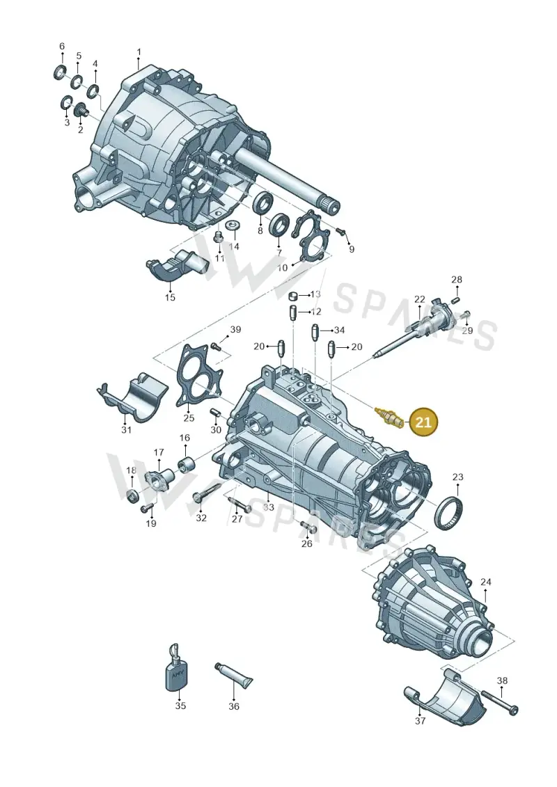 0B3927753A — Audi A5 Sportback (2011-2017) diagram 636301750, position 21