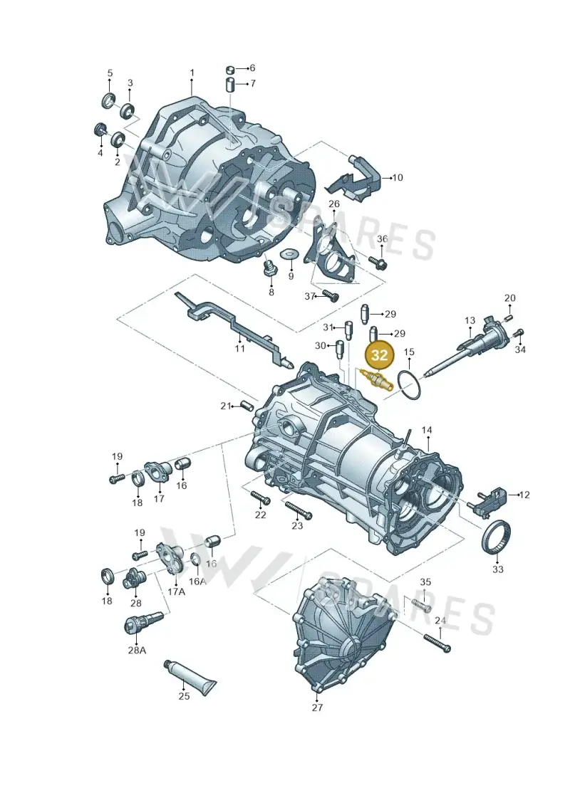 0B3927753A — Audi A6 2.0 tdi (2010-2015) diagram 670301300, position 32