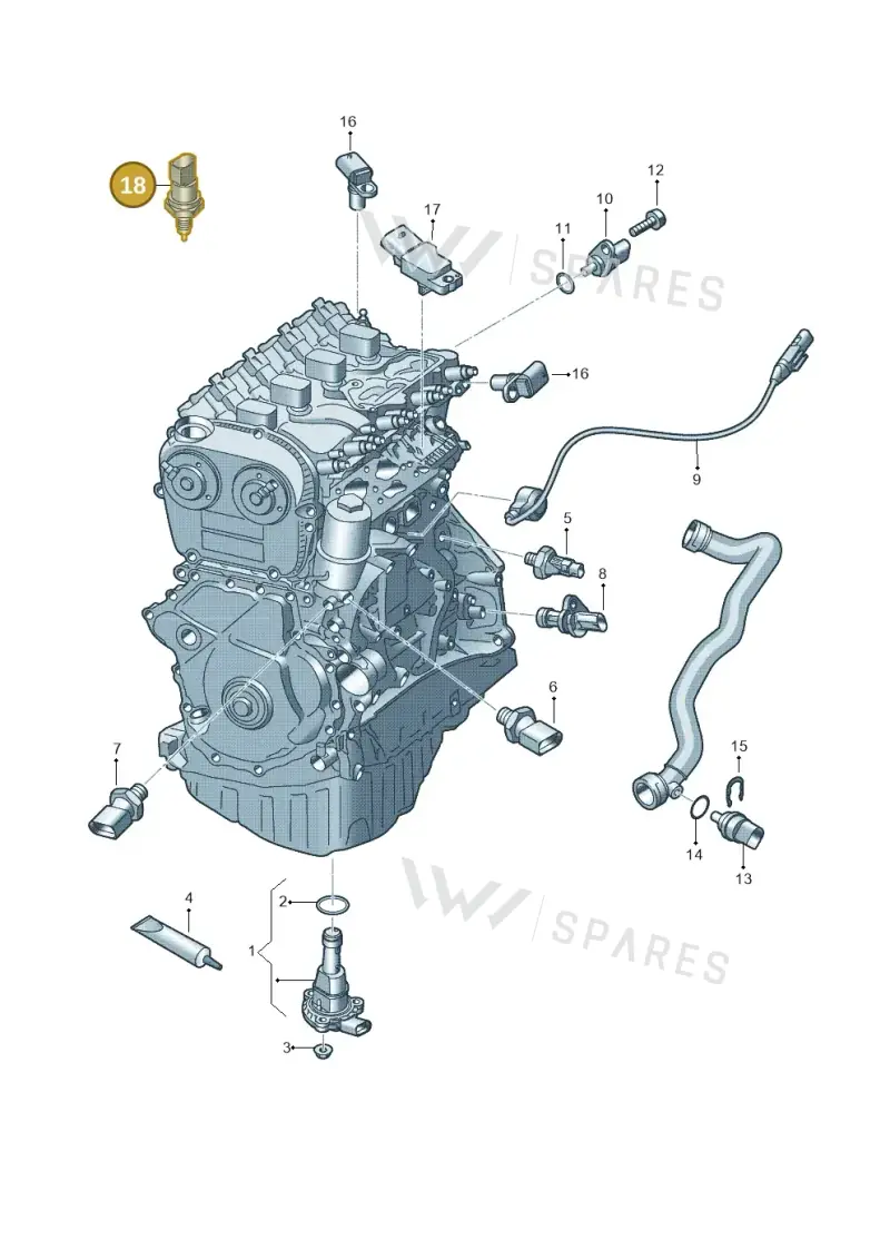 0B3927753A — Audi Q5 qu. 2.0 TDI (2012-2017) diagram 736919420, position 18