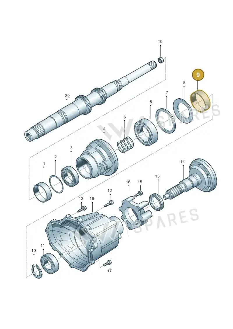 0B4301319 — Audi Q5 qu. 2.0 (2009-2018) diagram 647409800, position 9