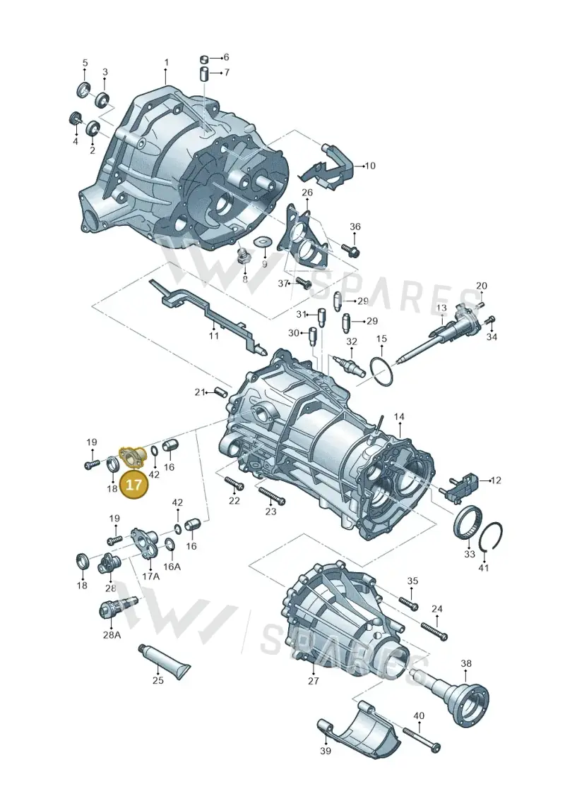 0B4301459B — Audi A4 Av. Allroad (2008-2016) diagram 647301760, position 17