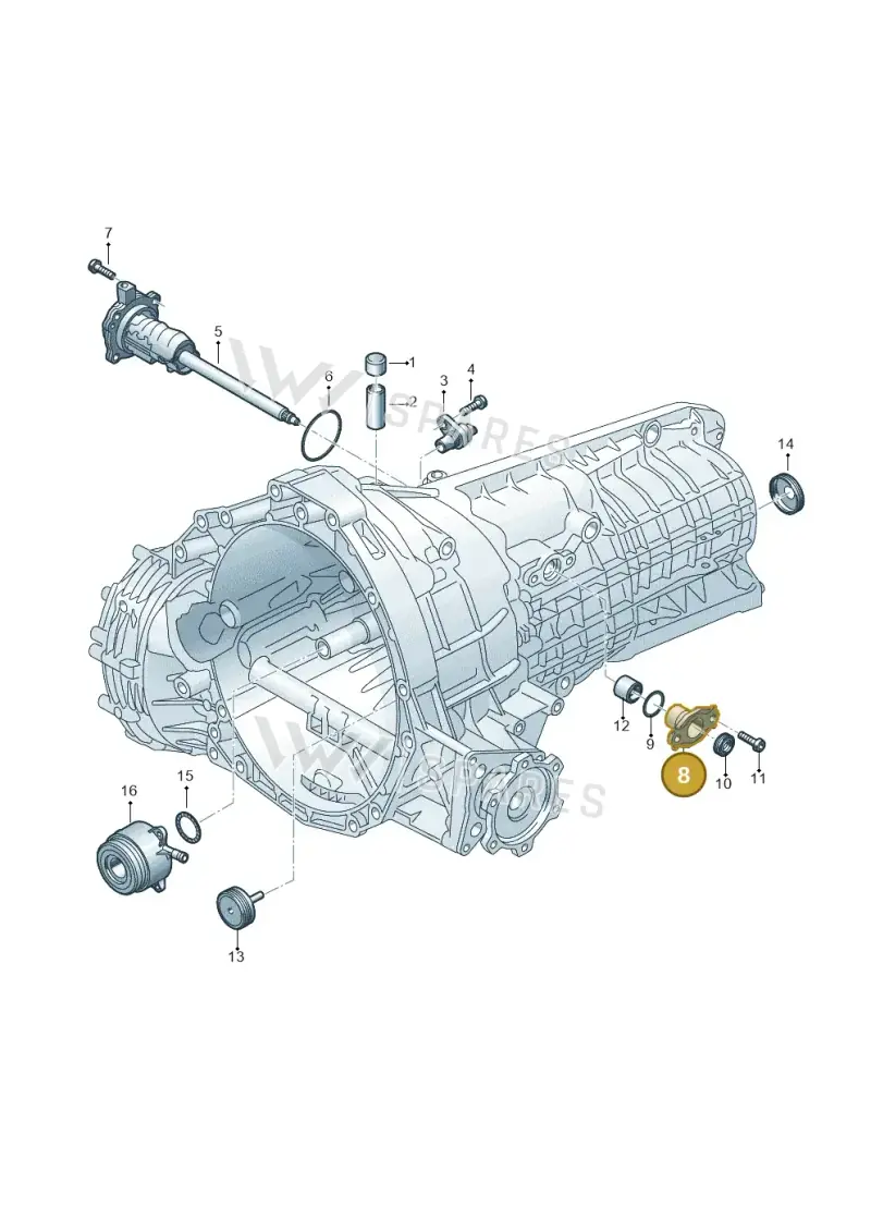 0B4301459B — Audi A6 1.8 (2015-2019) diagram 717301340, position 8