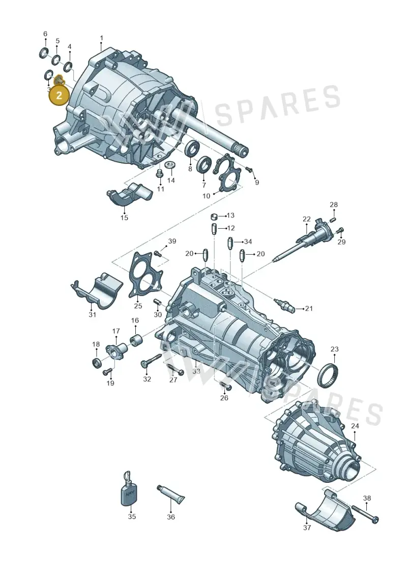 0B4311280 — Audi A5 Sportback (2011-2017) diagram 636301750, position 2