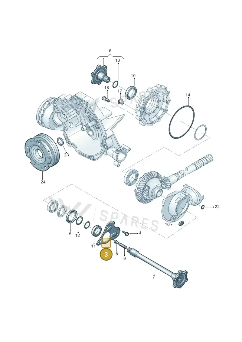 0B4409175D — Audi A6 1.8 (2015-2019) diagram 887409020, position 3