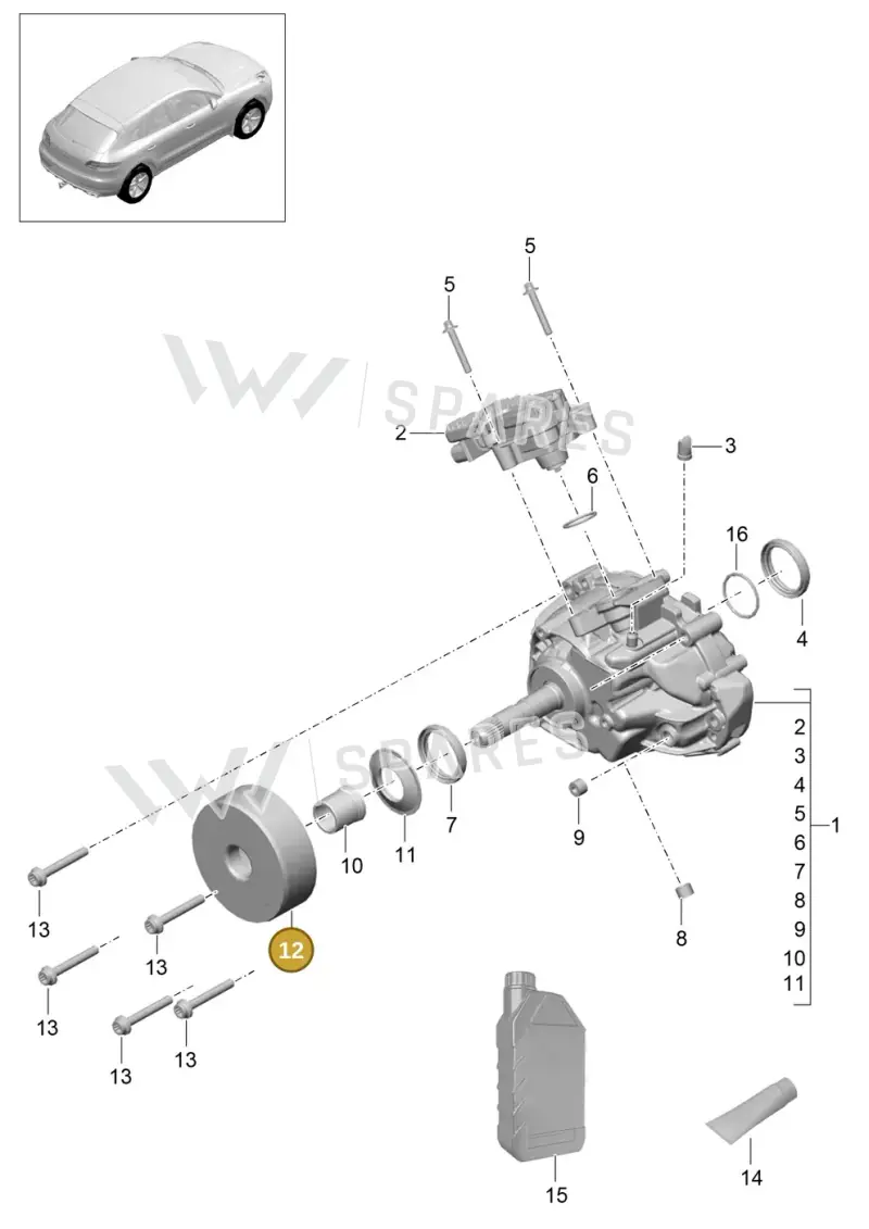 0B4409309G — Porsche Macan (2013-2018) diagram p44305000, position 12