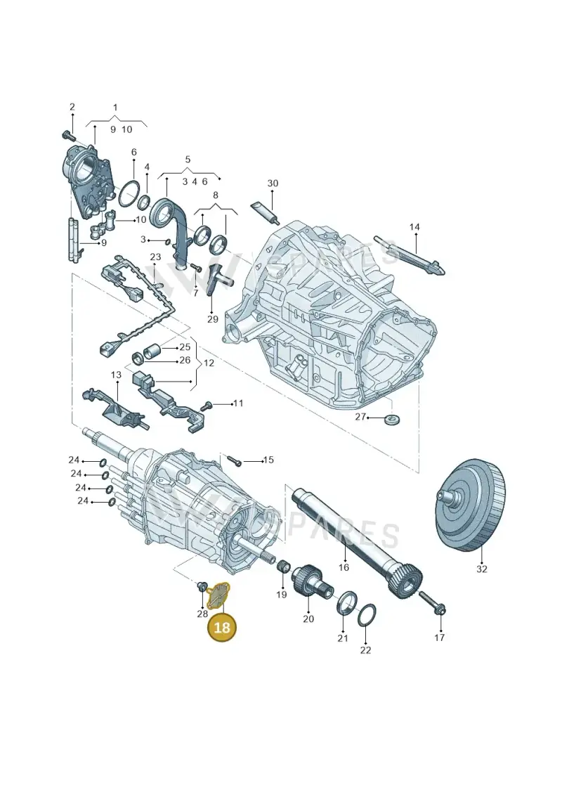 0B5301134B — Audi Q5 qu. 2.0 (2009-2018) diagram 687321070, position 18