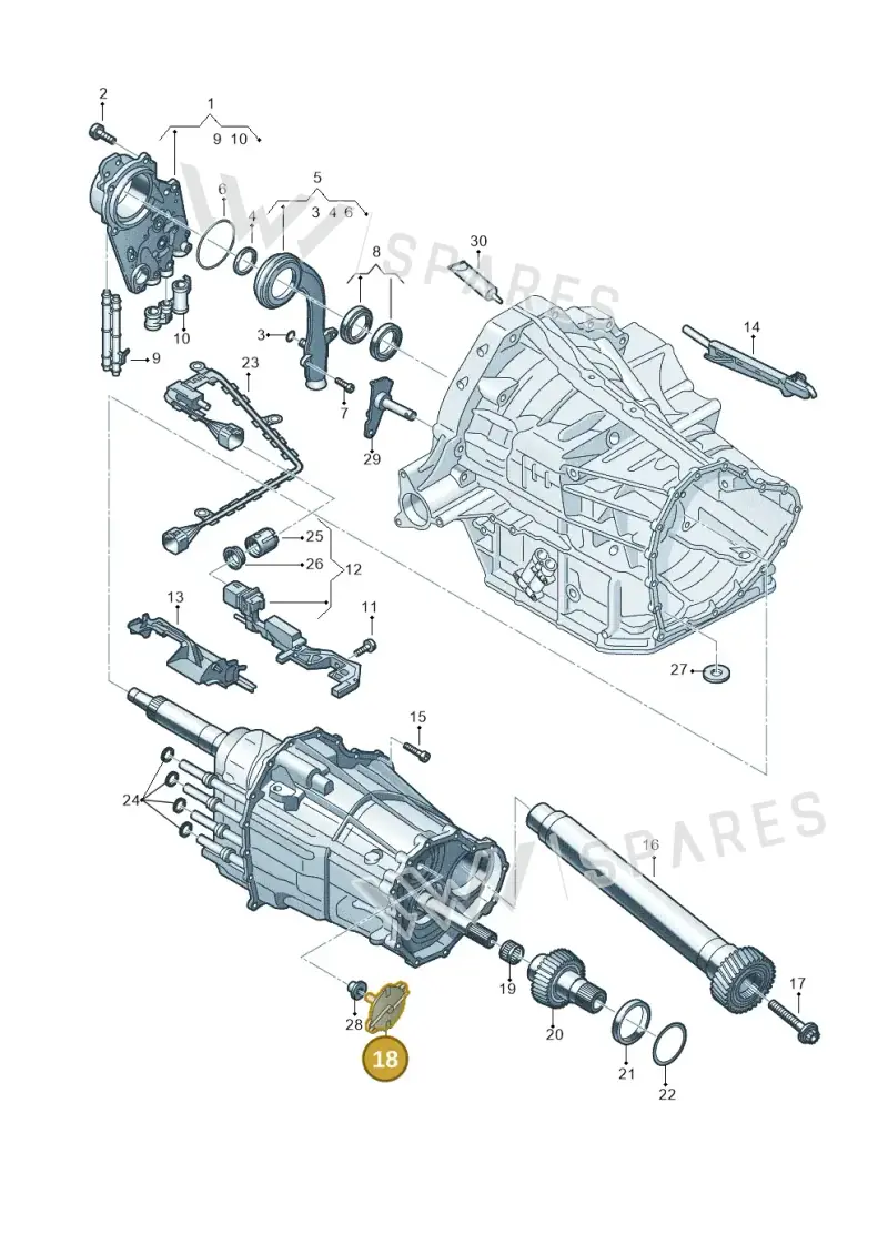 0B5301134B — Audi A7 Sportback (2014-2018) diagram 647321700, position 18