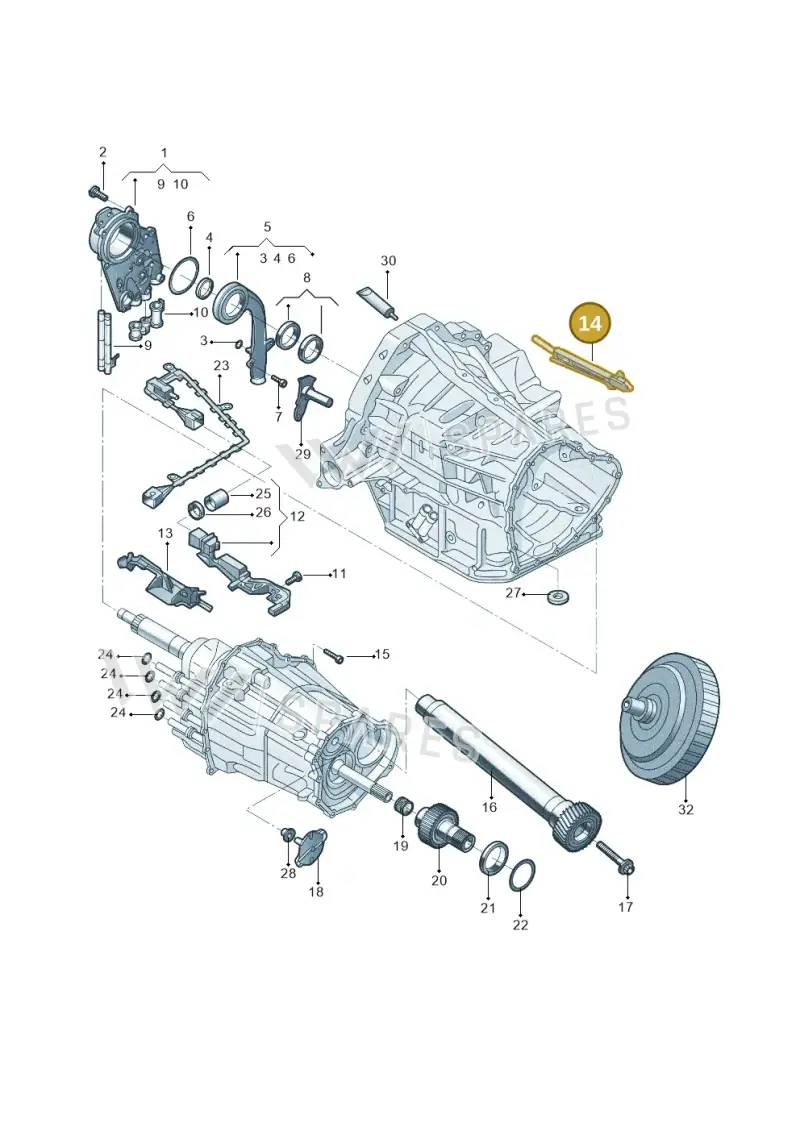 0B5301279D — Audi Q5 qu. 2.0 (2009-2018) diagram 687321070, position 14