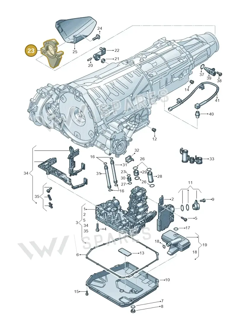 0B5301307 — Audi A4 Av. Allroad (2008-2016) diagram 647325800, position 23
