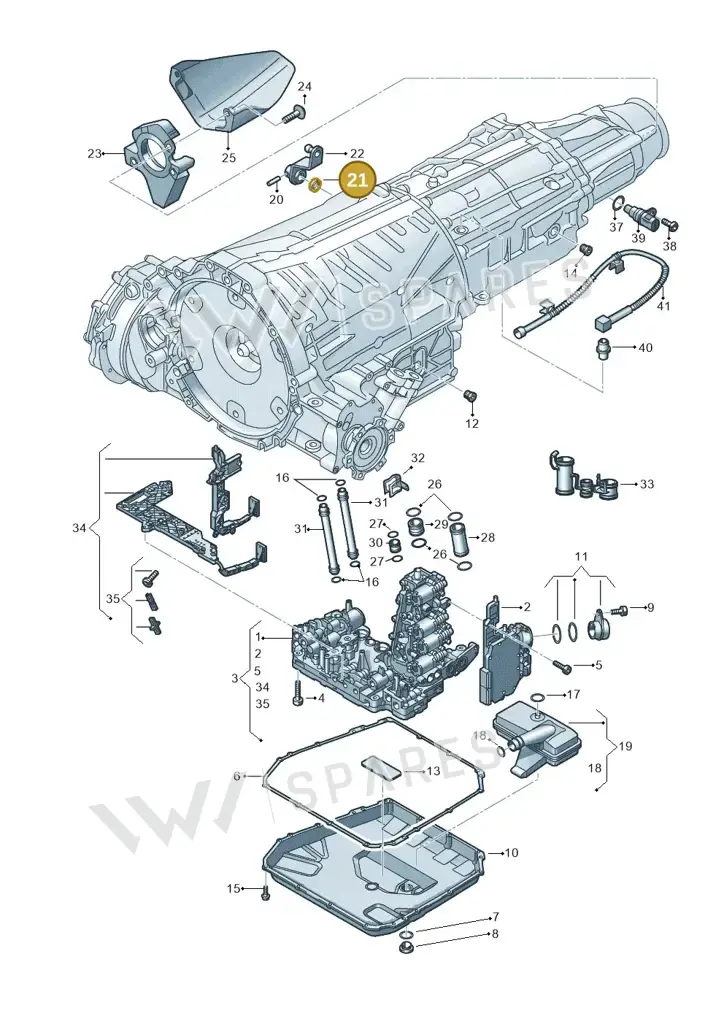 0B5301457 — Audi A7 Sportback (2014-2018) diagram 647325800, position 21