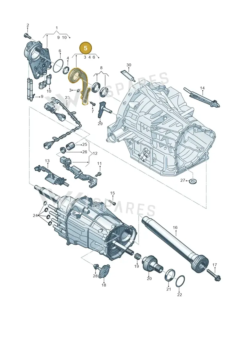 0B5301515H — Audi A7 Sportback (2014-2018) diagram 647321700, position 5