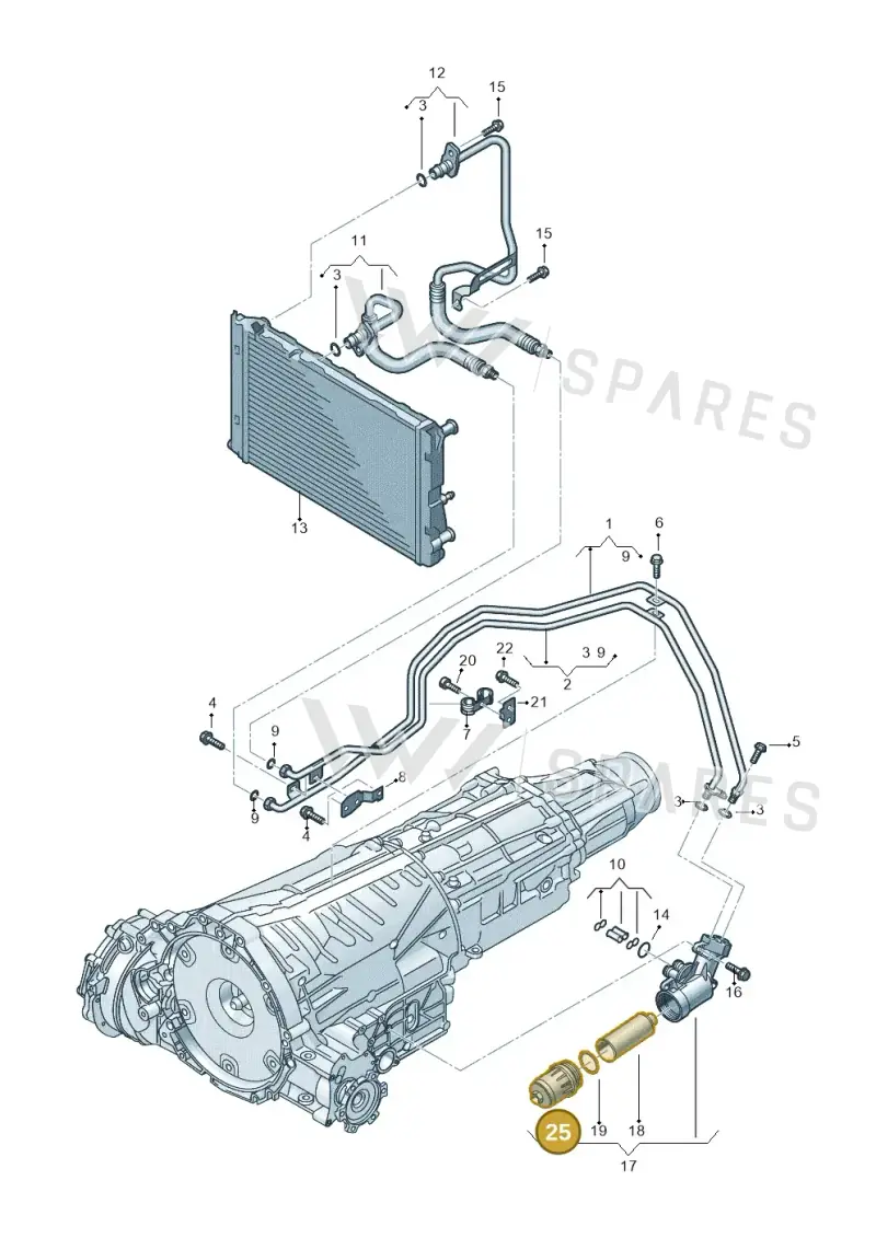 0B5325240B — Audi Q5 qu. 2.0 TDI (2012-2017) diagram 724317540, position 25