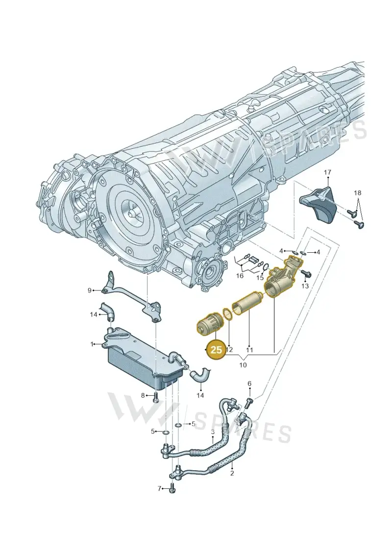 0B5325240B — Audi A7 Sportback (2014-2018) diagram 711317500, position 25