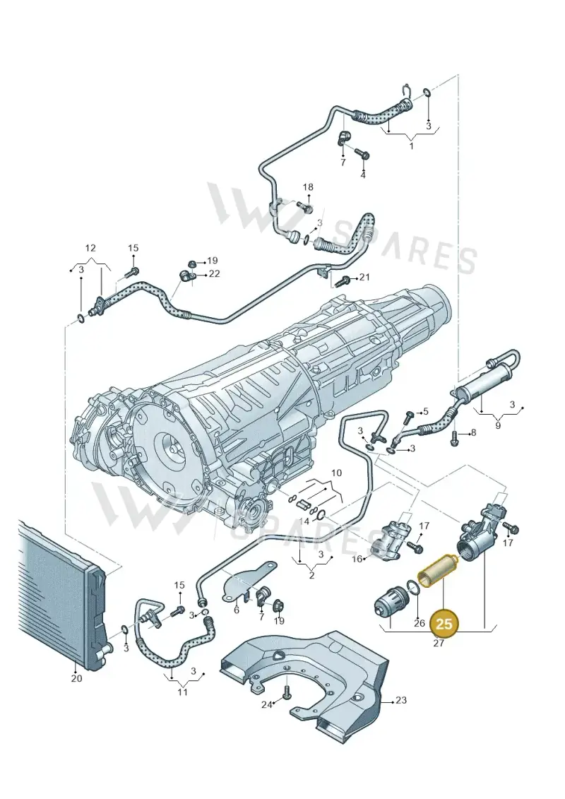 0B5325330A — Audi RS5 Coupe (2010-2015) diagram 695317550, position 25