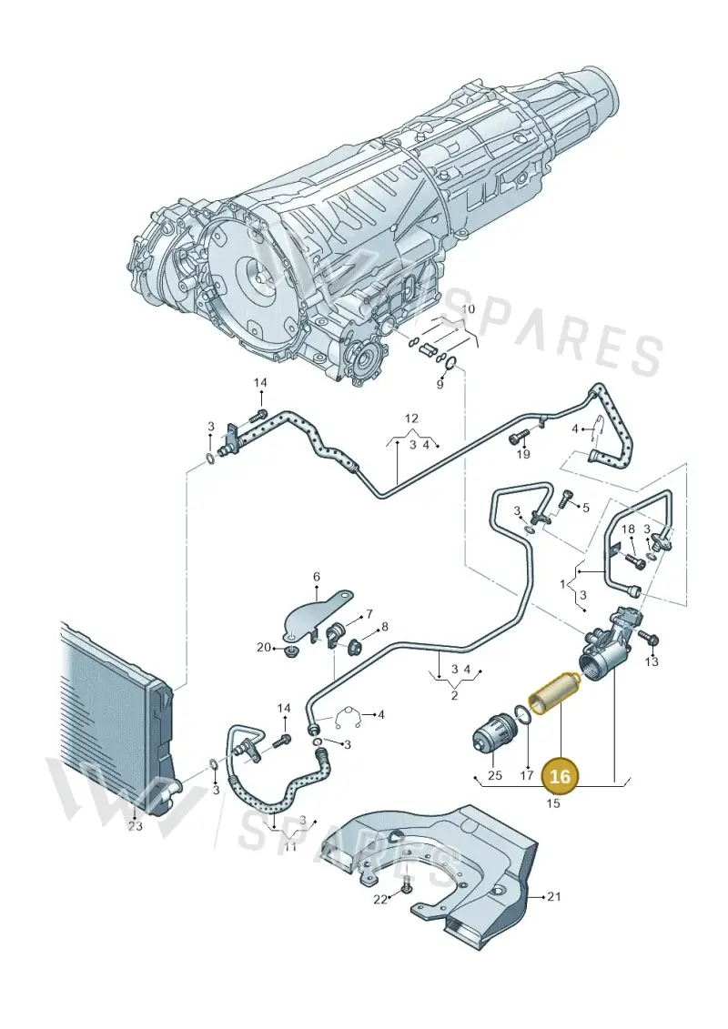 0B5325330A — Audi RS4 Av. qu. 4.2 (2012-2015) diagram 750317500, position 16