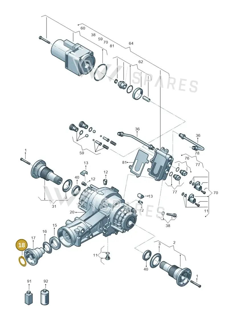 0BE598656 — Audi A8L qu. 3.0 TDI (2013-2018) diagram 636525250, position 18
