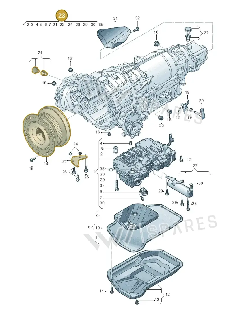 0BK398047A — Audi A7 Sportback (2014-2018) diagram 696325800, position 23
