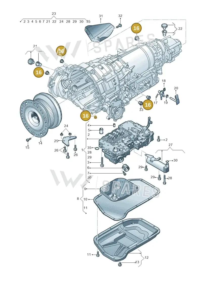 0BL398048 — Audi A7 Sportback (2014-2018) diagram 696325800, position 16