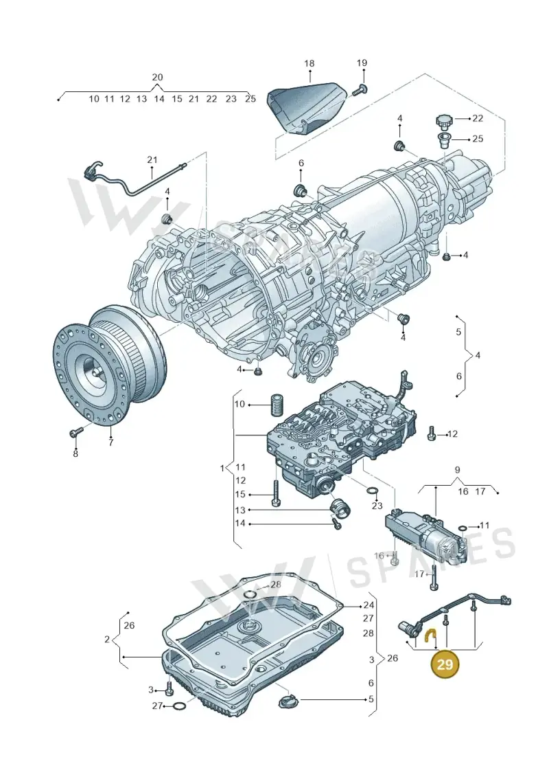 0BW927363B — Audi A5 Sportback (2016-2020) diagram 897325090, position 29