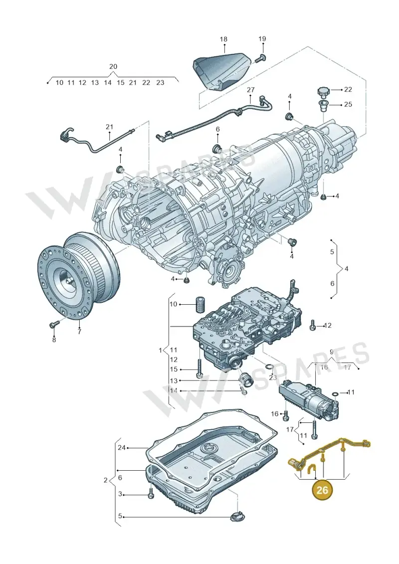 0BW927363B — Audi RS6 Avant (2019-) diagram 838325900, position 26