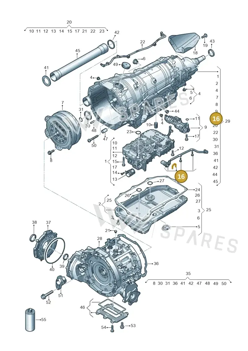 0BW927363 — Audi Q7 qu. 3.0 TDI (2015-2019) diagram 859325850, position 16