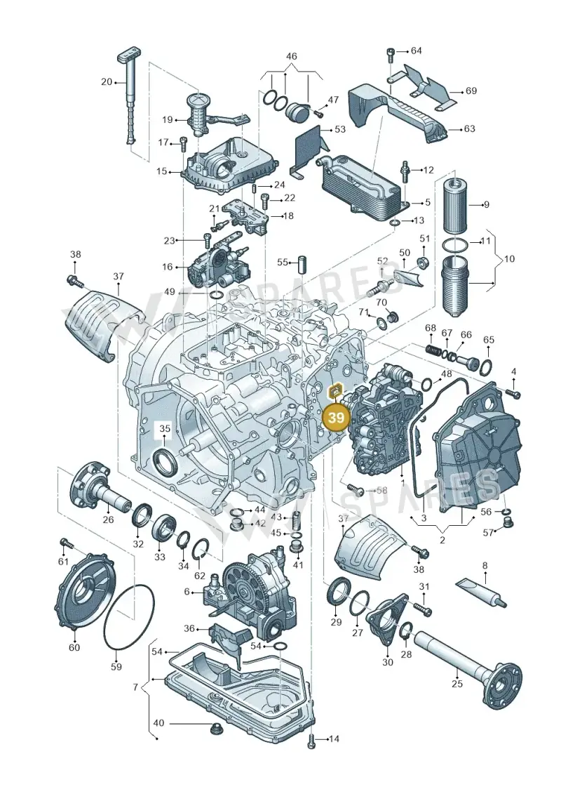 0BZ301455 — Audi R8 Spyder (2015-2024) diagram 872325500, position 39