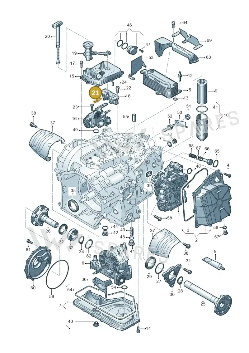 0BZ321111B — Audi R8 Spyder (2015-2024) diagram 872325500, position 21