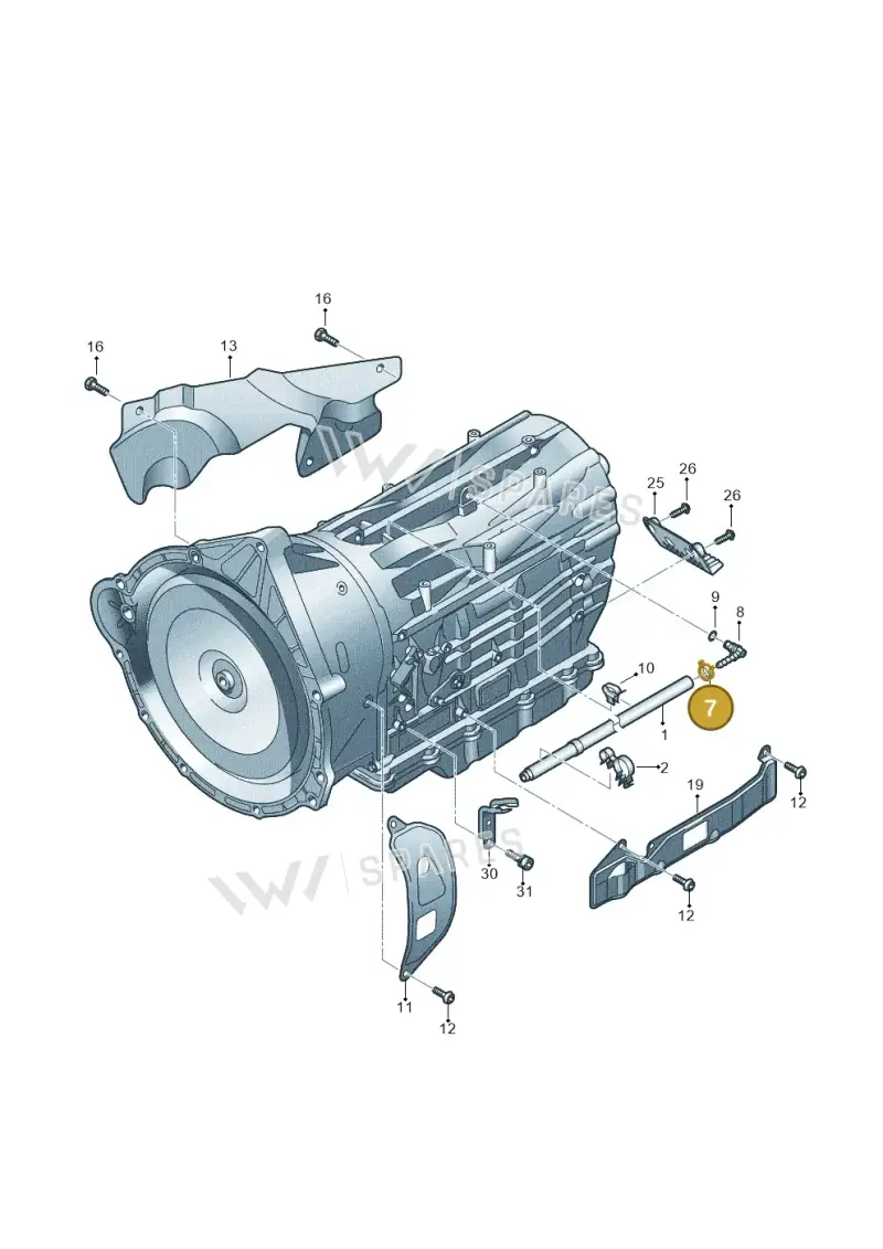 0C8317063 — Audi Q7 qu. 3.0 TDI (2009-2015) diagram 693321650, position 7