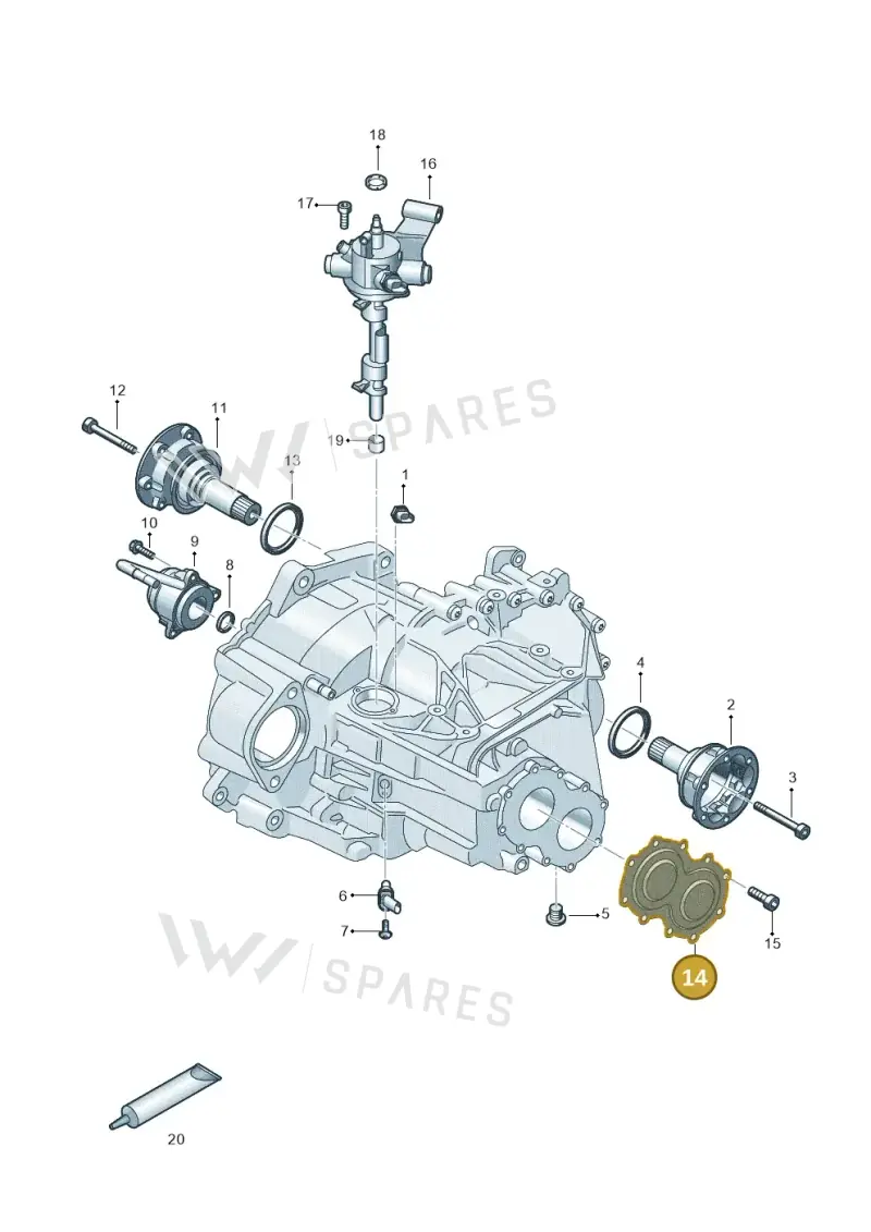 0C9301211B — Audi A3 Sportback (2019-2021) diagram 596300102, position 14